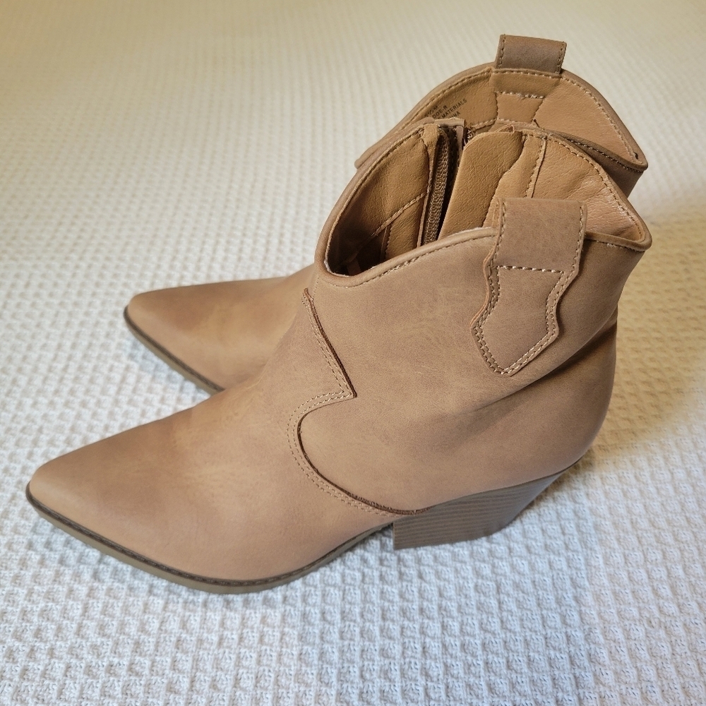 Indigo Tan Leather Ankle Boots - Picture 4 of 10